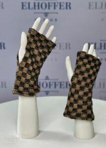 Mentor Fingerless Gloves - Amber and Black - Elhoffer Design