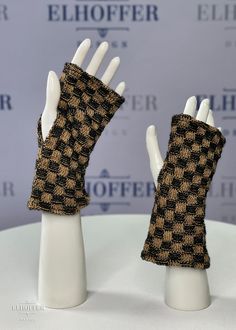 Mentor Fingerless Gloves - Amber and Black - Elhoffer Design